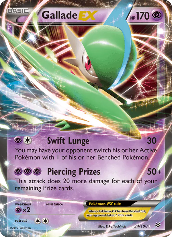 Carta Gallade EX 34/108 de Roaring Skies