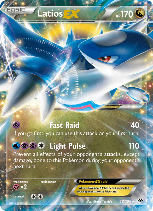 Carta Latios EX 58/108 de Roaring Skies