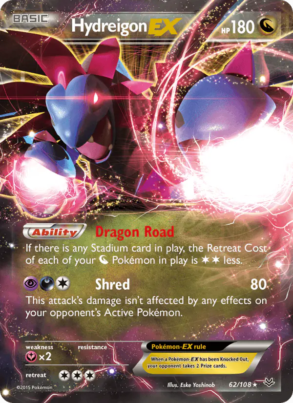 Carta Hydreigon EX 62/108 de Roaring Skies