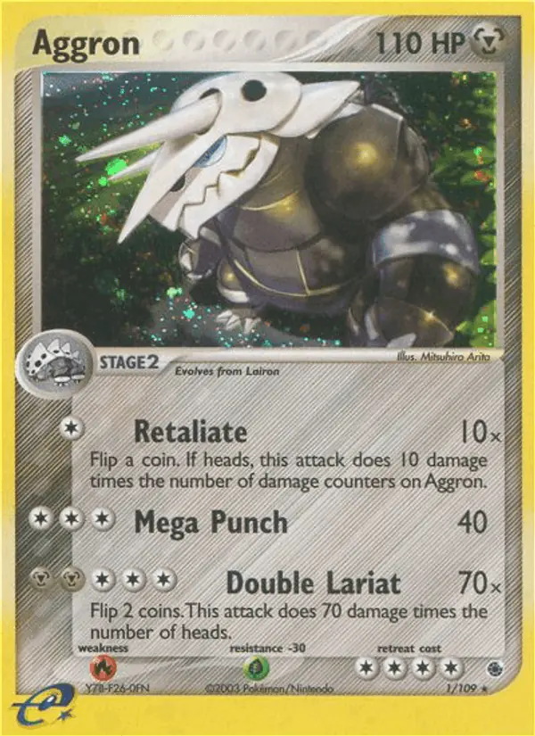 Carta Aggron 1/109 de Ruby & Sapphire