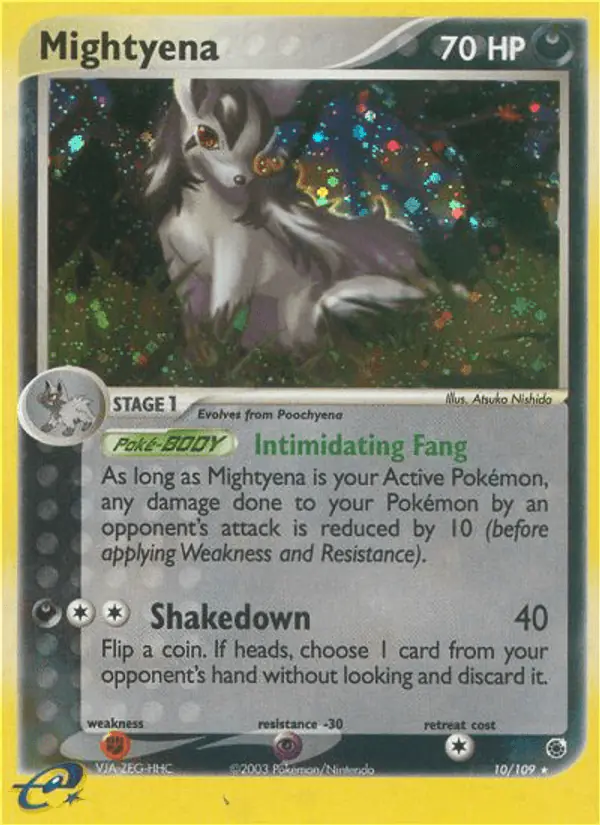Carta Mightyena 10/109 de Ruby & Sapphire