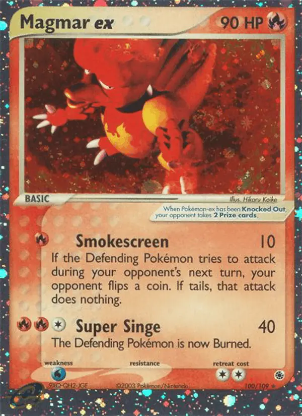 Carta Magmar ex 100/109 de Ruby & Sapphire