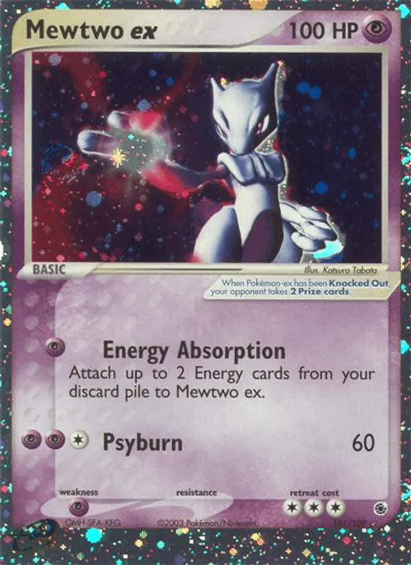 Carta Mewtwo ex 101/109 de Ruby & Sapphire