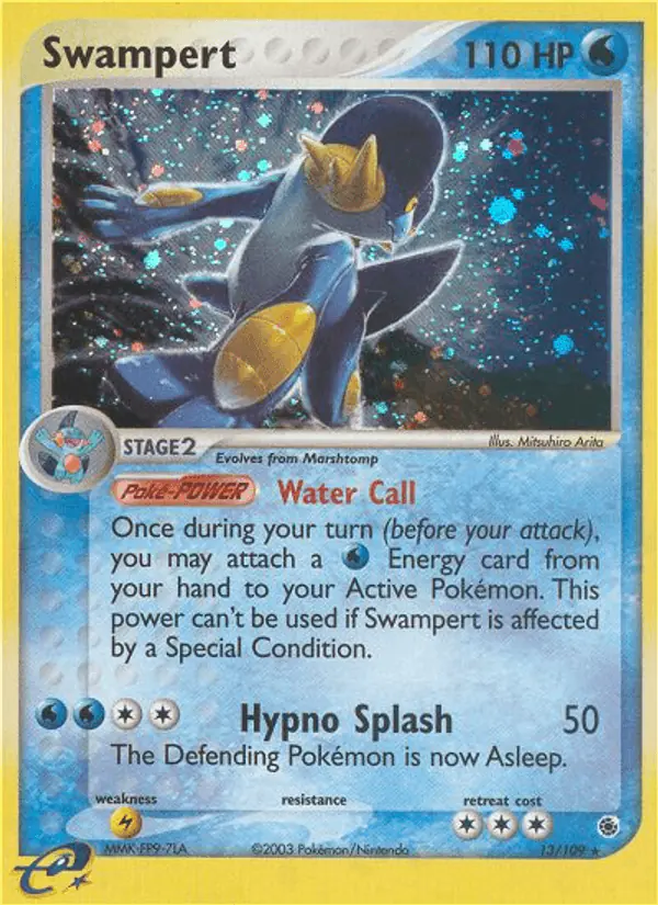 Carta Swampert 13/109 de Ruby & Sapphire