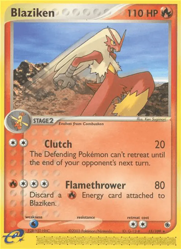 Carta Blaziken 15/109 de Ruby & Sapphire