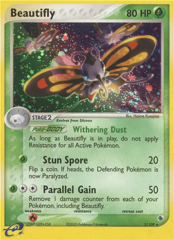 Carta Beautifly 2/109 de Ruby & Sapphire