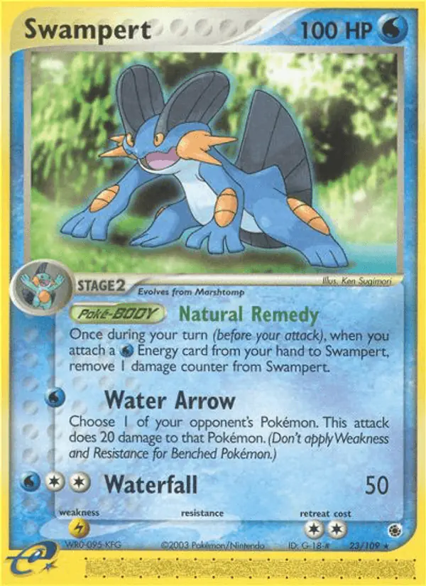 Carta Swampert 23/109 de Ruby & Sapphire