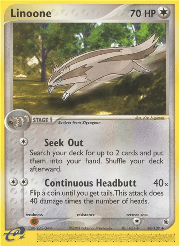 Carta Linoone 38/109 de Ruby & Sapphire