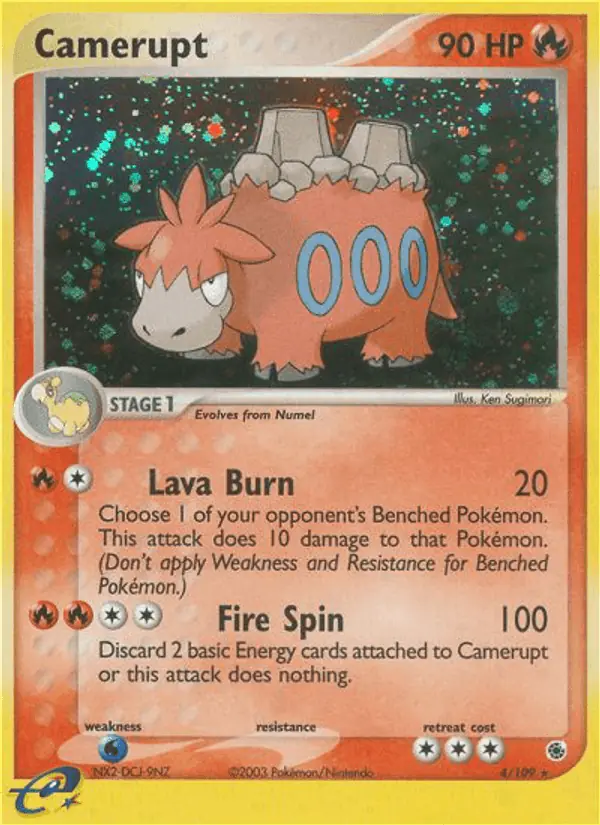 Carta Camerupt 4/109 de Ruby & Sapphire