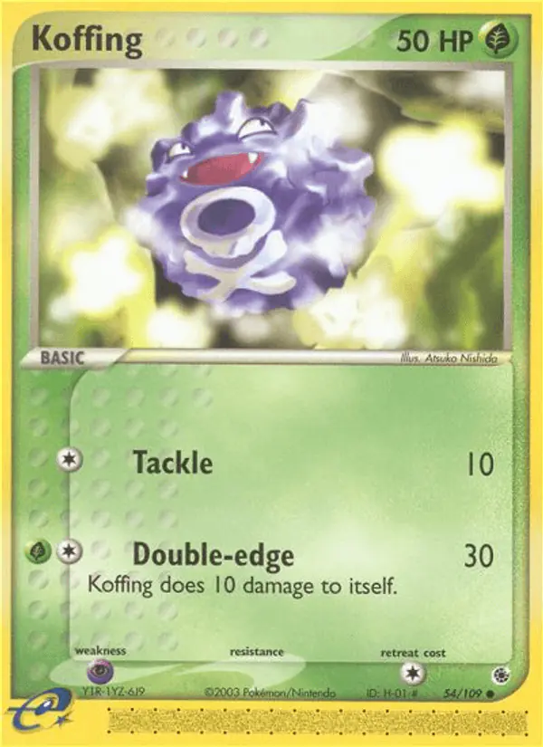 Carta Koffing 54/109 de Ruby & Sapphire