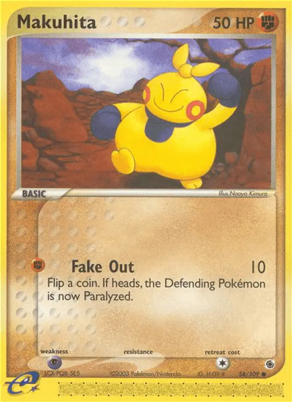 Carta Makuhita 58/109 de Ruby & Sapphire