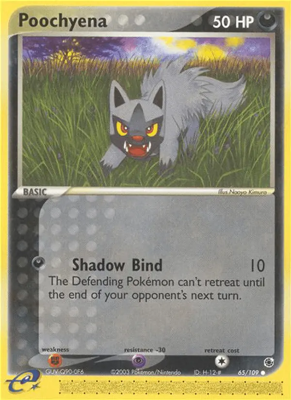 Carta Poochyena 65/109 de Ruby & Sapphire