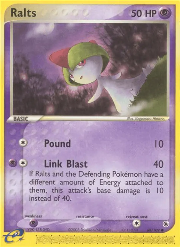 Carta Ralts 68/109 de Ruby & Sapphire