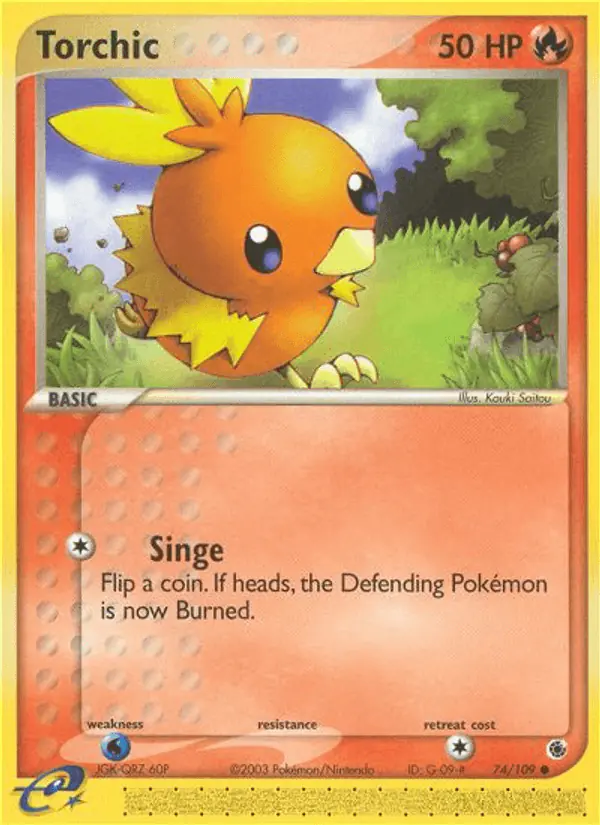 Carta Torchic 74/109 de Ruby & Sapphire