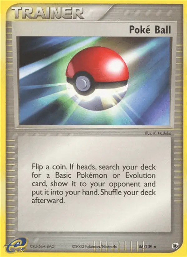 Carta Poké Ball 86/109 de Ruby & Sapphire