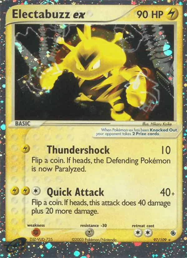 Carta Electabuzz ex 97/109 de Ruby & Sapphire
