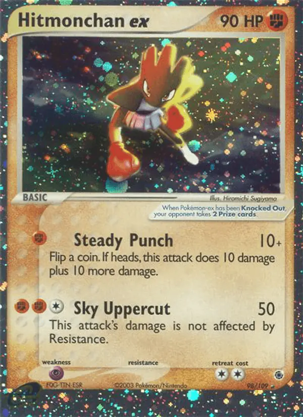 Carta Hitmonchan ex 98/109 de Ruby & Sapphire