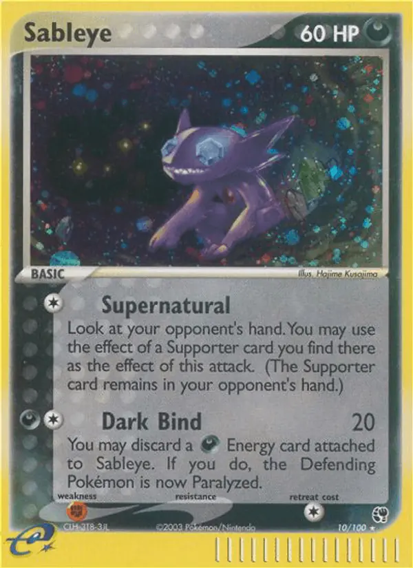 Carta Sableye 10/100 de Sandstorm