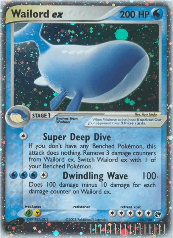 Carta Wailord ex 100/100 de Sandstorm