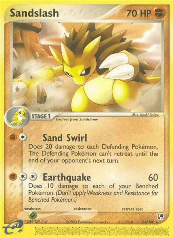 Carta Sandslash 21/100 de Sandstorm