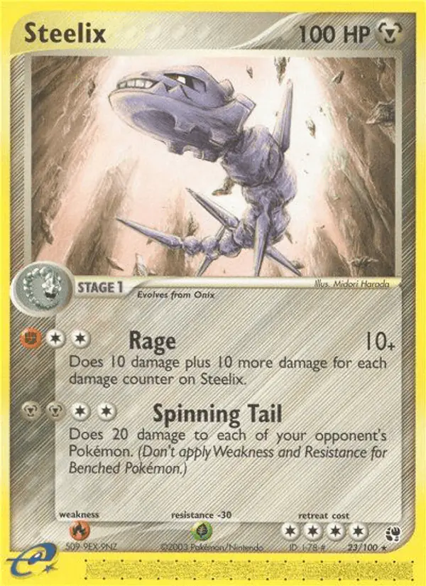 Carta Steelix 23/100 de Sandstorm