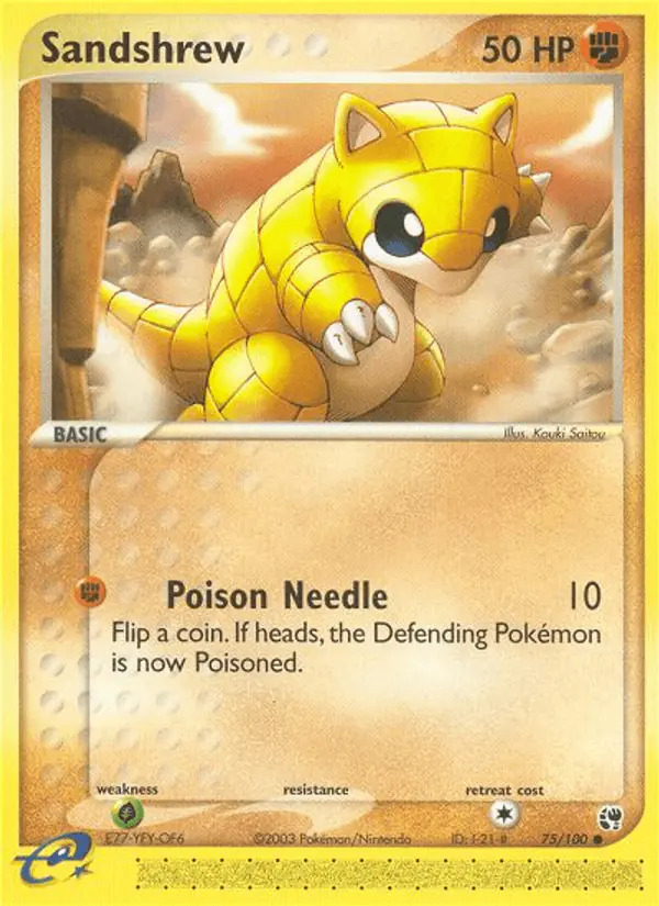 Carta Sandshrew 75/100 de Sandstorm
