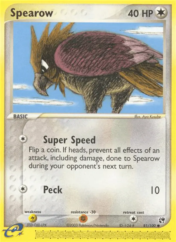 Carta Spearow 81/100 de Sandstorm