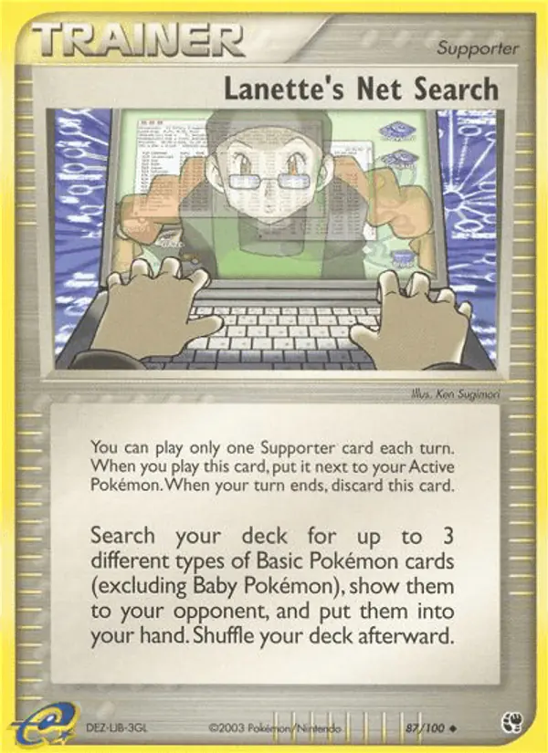 Carta Lanette's Net Search 87/100 de Sandstorm
