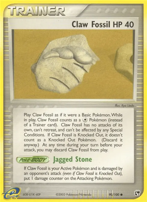 Carta Claw Fossil 90/100 de Sandstorm
