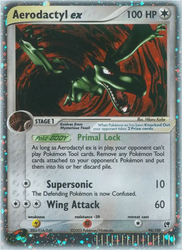 Carta Aerodactyl ex 94/100 de Sandstorm