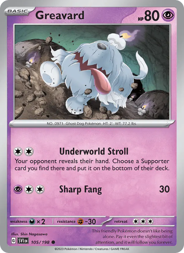 Carta Greavard 105/198 de Scarlet & Violet