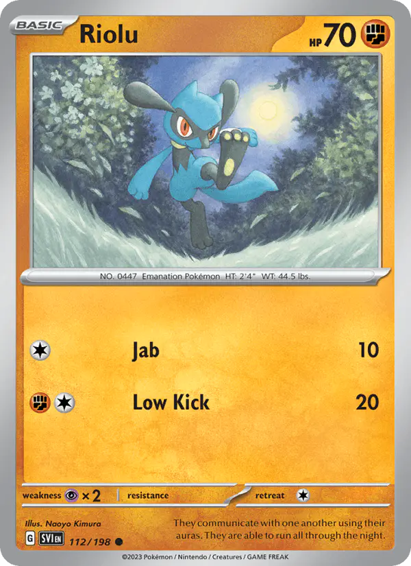 Carta Riolu 112/198 de Scarlet & Violet