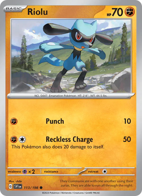 Carta Riolu 113/198 de Scarlet & Violet