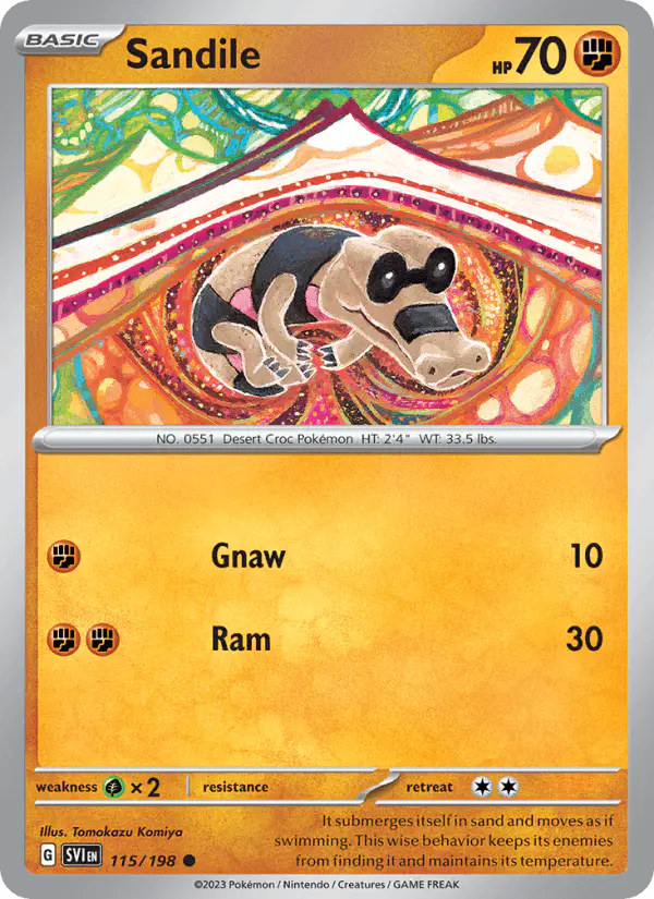Carta Sandile 115/198 de Scarlet & Violet