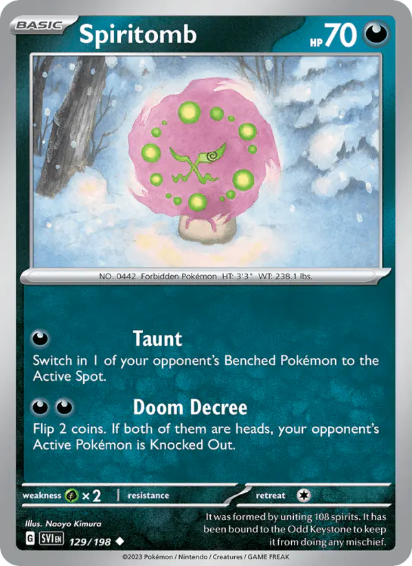 Carta Spiritomb 129/198 de Scarlet & Violet