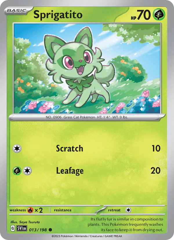 Carta Sprigatito 013/198 de Scarlet & Violet