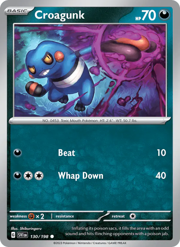 Carta Croagunk 130/198 de Scarlet & Violet