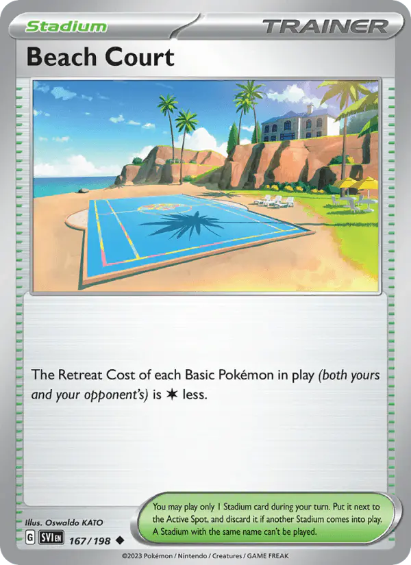 Carta Beach Court 167/198 de Scarlet & Violet