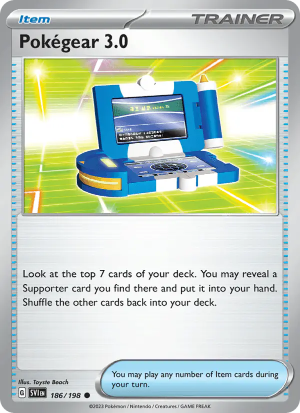 Carta Pokégear 3.0 186/198 de Scarlet & Violet