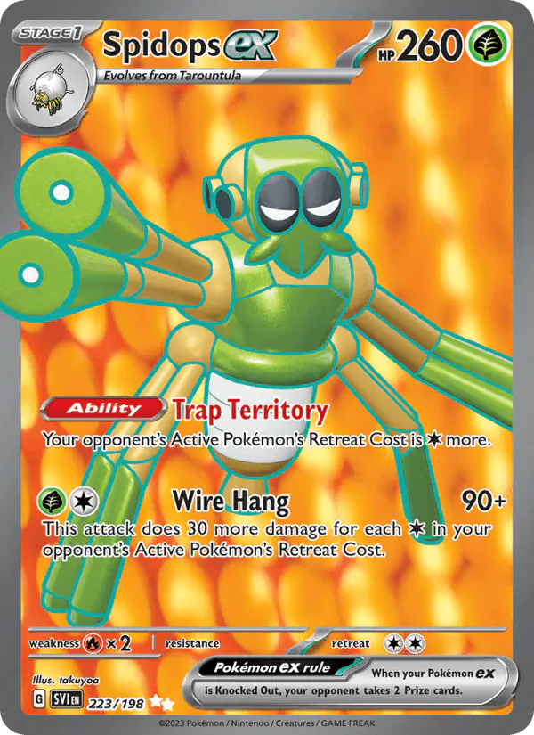 Carta Spidops ex 223/198 de Scarlet & Violet