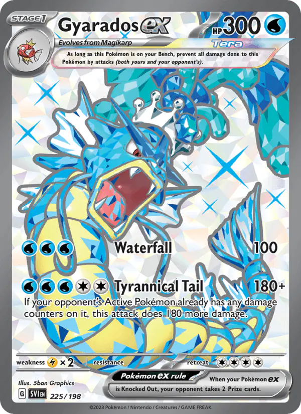 Carta Gyarados ex 225/198 de Scarlet & Violet