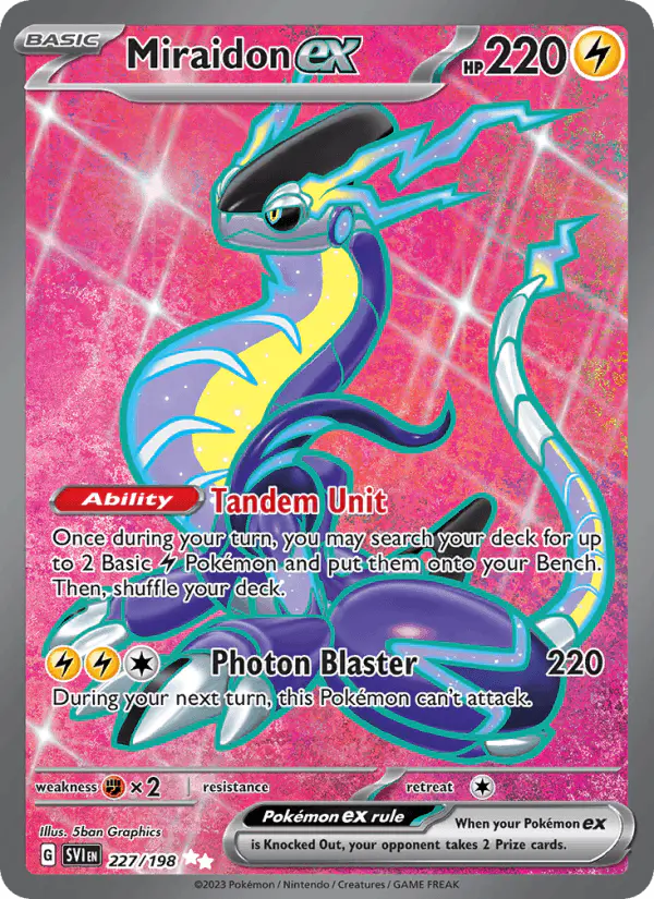 Carta Miraidon ex 227/198 de Scarlet & Violet