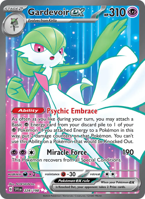 Carta Gardevoir ex 228/198 de Scarlet & Violet