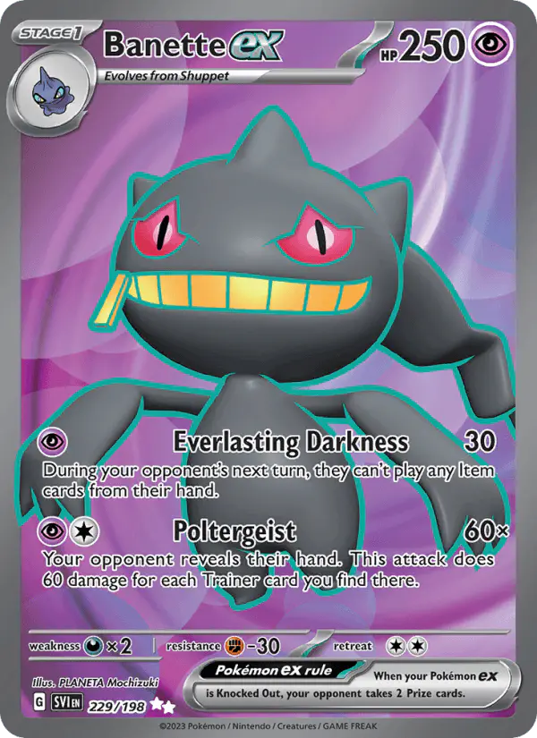 Carta Banette ex 229/198 de Scarlet & Violet