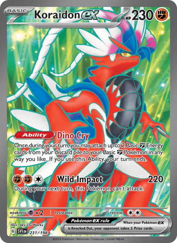Carta Koraidon ex 231/198 de Scarlet & Violet