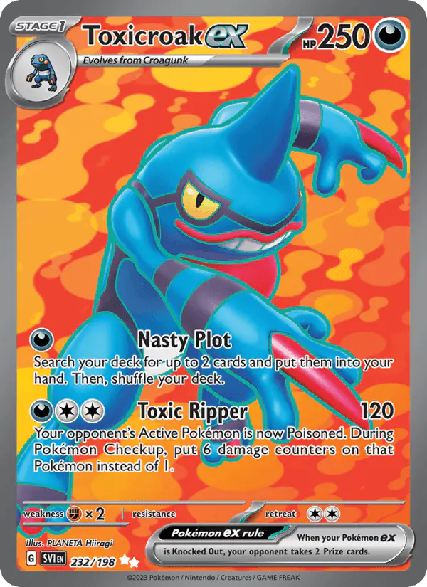 Carta Toxicroak ex 232/198 de Scarlet & Violet
