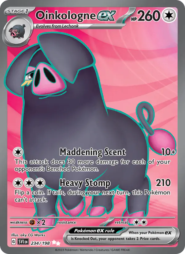 Carta Oinkologne ex 234/198 de Scarlet & Violet