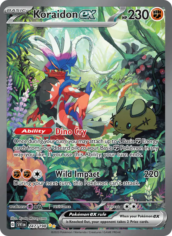 Carta Koraidon ex 247/198 de Scarlet & Violet