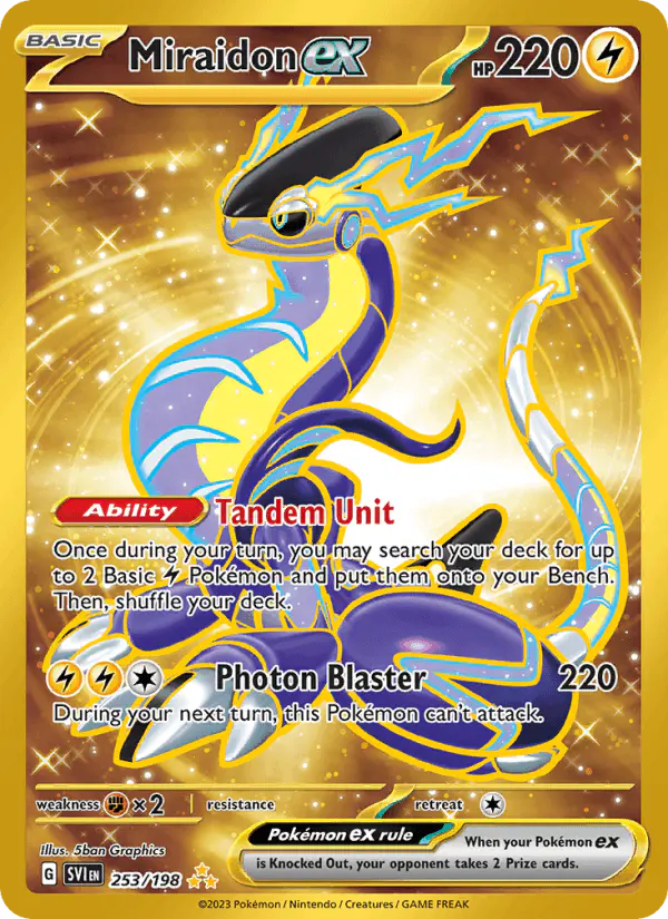 Carta Miraidon ex 253/198 de Scarlet & Violet