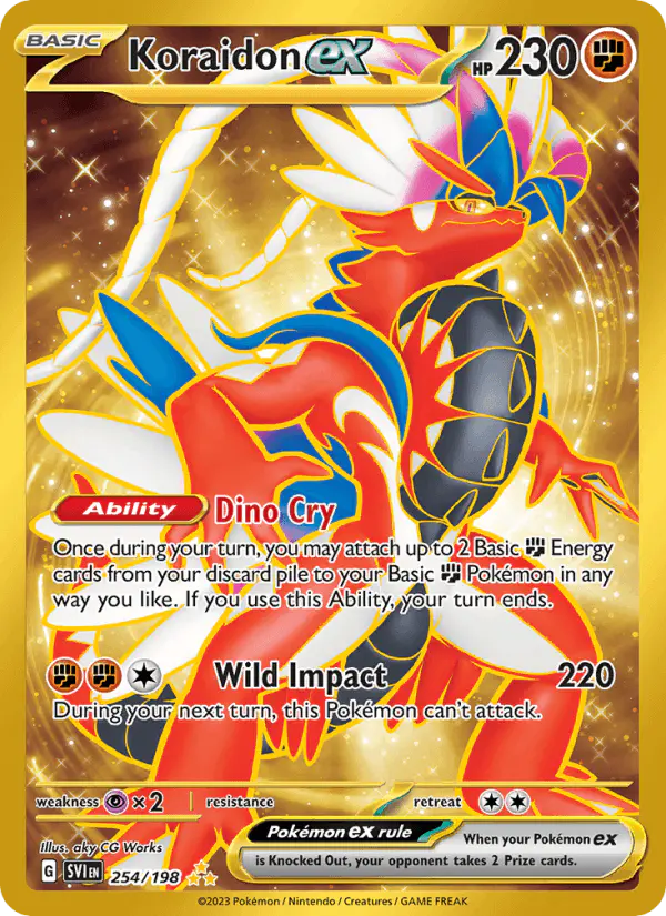Carta Koraidon ex 254/198 de Scarlet & Violet